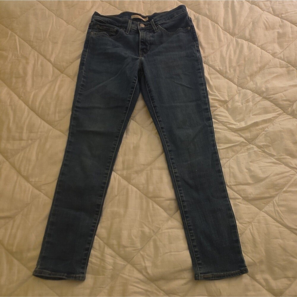 Levi's Women's 311 Skinny Jeans 27 Dark Wash Blue Denim Mid Rise 5-Pocket